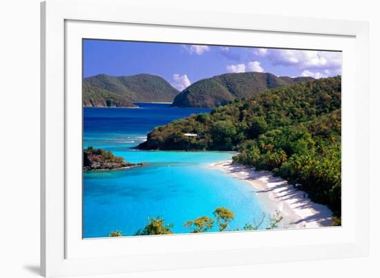 Trunk Bay Beach, St John, US Virgin Islands-George Oze-Framed Photographic Print