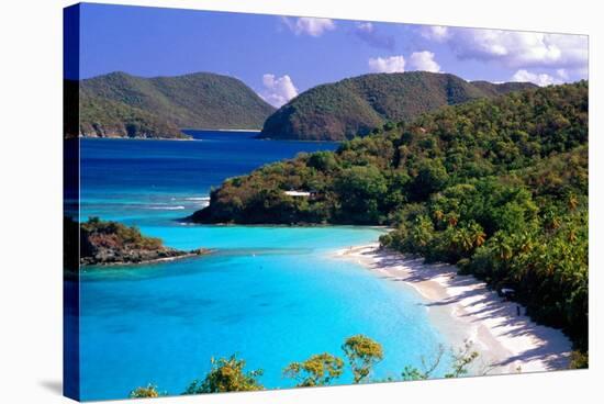 Trunk Bay Beach, St John, US Virgin Islands-George Oze-Stretched Canvas