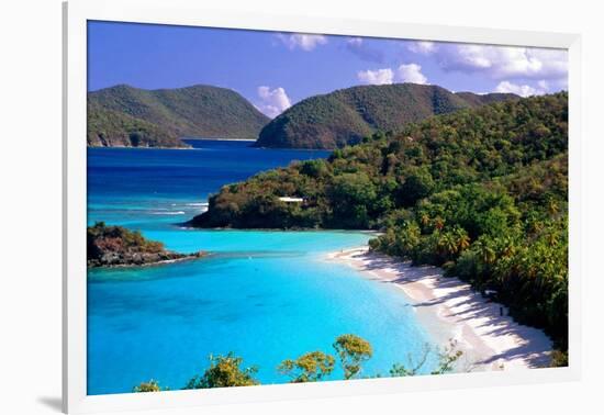 Trunk Bay Beach, St John, US Virgin Islands-George Oze-Framed Photographic Print