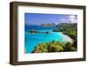 Trunk Bay Panorama, Saint John, US Virgin Islands-George Oze-Framed Photographic Print