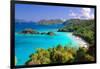 Trunk Bay Panorama, Saint John, US Virgin Islands-George Oze-Framed Photographic Print