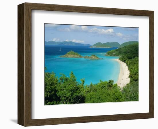 Trunk Bay, St. John, U.S. Virgin Islands, Caribbean, West Indies, Central America-Fred Friberg-Framed Photographic Print