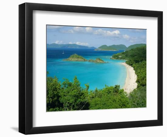 Trunk Bay, St. John, U.S. Virgin Islands, Caribbean, West Indies, Central America-Fred Friberg-Framed Photographic Print