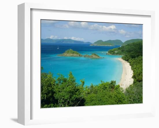 Trunk Bay, St. John, U.S. Virgin Islands, Caribbean, West Indies, Central America-Fred Friberg-Framed Photographic Print