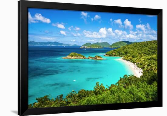 Trunk Bay, St John, United States Virgin Islands.-SeanPavonePhoto-Framed Premium Photographic Print