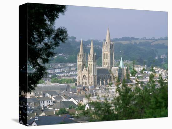 Truro Cathedral and City, Cornwall, England, United Kingdom-John Miller-Stretched Canvas