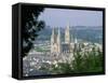 Truro Cathedral and City, Cornwall, England, United Kingdom-John Miller-Framed Stretched Canvas