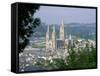 Truro Cathedral and City, Cornwall, England, United Kingdom-John Miller-Framed Stretched Canvas