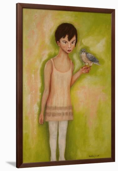 Trust-Girl with a Sparrow Hawk, 2010-Stevie Taylor-Framed Giclee Print