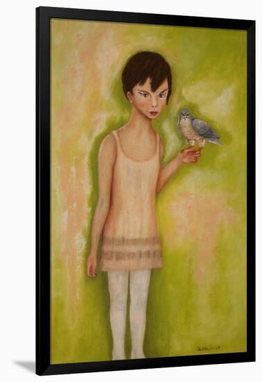 Trust-Girl with a Sparrow Hawk, 2010-Stevie Taylor-Framed Giclee Print