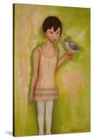 Trust-Girl with a Sparrow Hawk, 2010-Stevie Taylor-Stretched Canvas