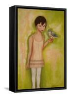 Trust-Girl with a Sparrow Hawk, 2010-Stevie Taylor-Framed Stretched Canvas