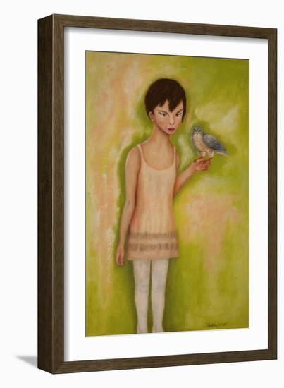 Trust-Girl with a Sparrow Hawk, 2010-Stevie Taylor-Framed Giclee Print