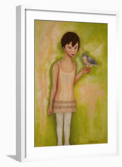 Trust-Girl with a Sparrow Hawk, 2010-Stevie Taylor-Framed Giclee Print