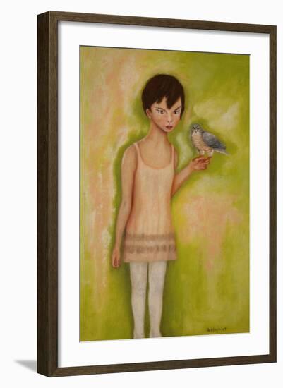 Trust-Girl with a Sparrow Hawk, 2010-Stevie Taylor-Framed Giclee Print