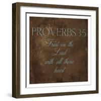 Trust In The Lord Brown-Jace Grey-Framed Art Print