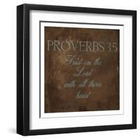 Trust In The Lord Brown-Jace Grey-Framed Art Print