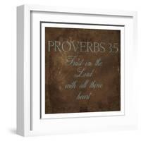 Trust In The Lord Brown-Jace Grey-Framed Art Print