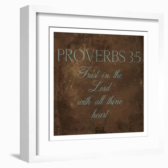 Trust In The Lord Brown-Jace Grey-Framed Art Print