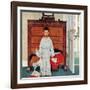 "Truth about Santa" or "Discovery", December 29,1956-Norman Rockwell-Framed Giclee Print