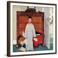 "Truth about Santa" or "Discovery", December 29,1956-Norman Rockwell-Framed Giclee Print