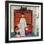 "Truth about Santa" or "Discovery", December 29,1956-Norman Rockwell-Framed Giclee Print