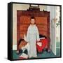 "Truth about Santa" or "Discovery", December 29,1956-Norman Rockwell-Framed Stretched Canvas