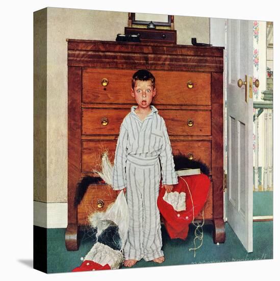 "Truth about Santa" or "Discovery", December 29,1956-Norman Rockwell-Stretched Canvas