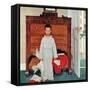 "Truth about Santa" or "Discovery", December 29,1956-Norman Rockwell-Framed Stretched Canvas