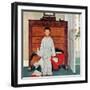 "Truth about Santa" or "Discovery", December 29,1956-Norman Rockwell-Framed Giclee Print