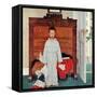 "Truth about Santa" or "Discovery", December 29,1956-Norman Rockwell-Framed Stretched Canvas