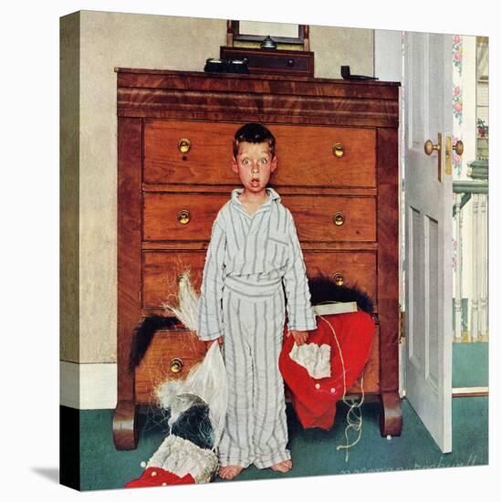 "Truth about Santa" or "Discovery", December 29,1956-Norman Rockwell-Stretched Canvas