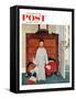 "Truth about Santa" or "Discovery" Saturday Evening Post Cover, December 29,1956-Norman Rockwell-Framed Stretched Canvas