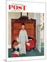 "Truth about Santa" or "Discovery" Saturday Evening Post Cover, December 29,1956-Norman Rockwell-Mounted Premium Giclee Print