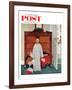 "Truth about Santa" or "Discovery" Saturday Evening Post Cover, December 29,1956-Norman Rockwell-Framed Giclee Print