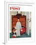 "Truth about Santa" or "Discovery" Saturday Evening Post Cover, December 29,1956-Norman Rockwell-Framed Giclee Print