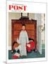 "Truth about Santa" or "Discovery" Saturday Evening Post Cover, December 29,1956-Norman Rockwell-Mounted Giclee Print