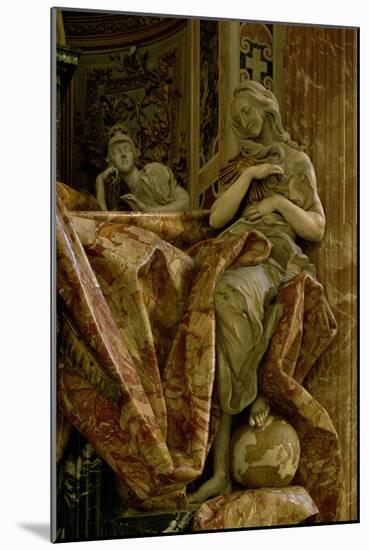 Truth from the Monument to Alexander VII in the North Transept, 1672-78 (Marble and Gilded Bronze)-Giovanni Lorenzo Bernini-Mounted Giclee Print