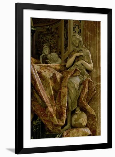 Truth from the Monument to Alexander VII in the North Transept, 1672-78 (Marble and Gilded Bronze)-Giovanni Lorenzo Bernini-Framed Giclee Print
