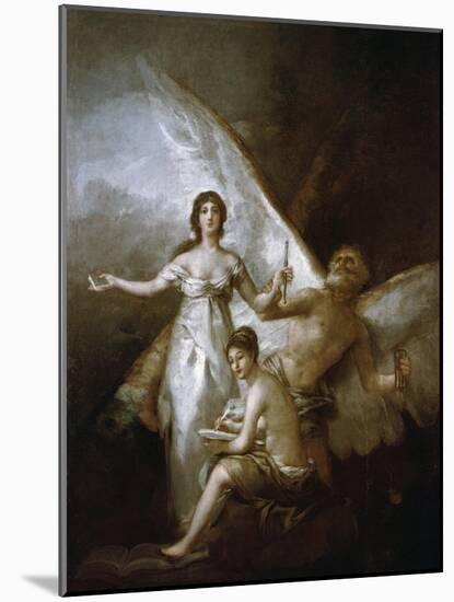 Truth, Time and History, 1797-1800-Francisco de Goya-Mounted Giclee Print