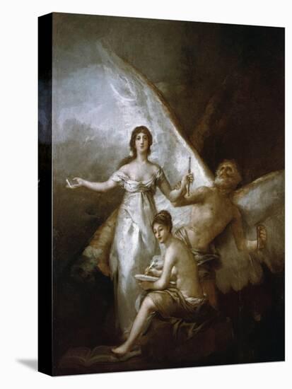 Truth, Time and History, 1797-1800-Francisco de Goya-Stretched Canvas