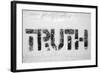 Truth Word-Yury Zap-Framed Photographic Print