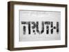 Truth Word-Yury Zap-Framed Photographic Print