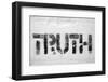 Truth Word-Yury Zap-Framed Photographic Print