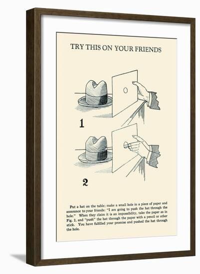 Try This on Your Friends-null-Framed Art Print