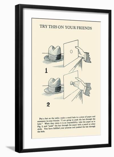 Try This on Your Friends-null-Framed Art Print