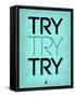 Try Try Try Blue-NaxArt-Framed Stretched Canvas