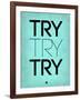 Try Try Try Blue-NaxArt-Framed Art Print