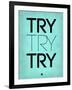 Try Try Try Blue-NaxArt-Framed Art Print