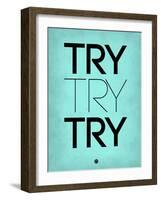 Try Try Try Blue-NaxArt-Framed Art Print